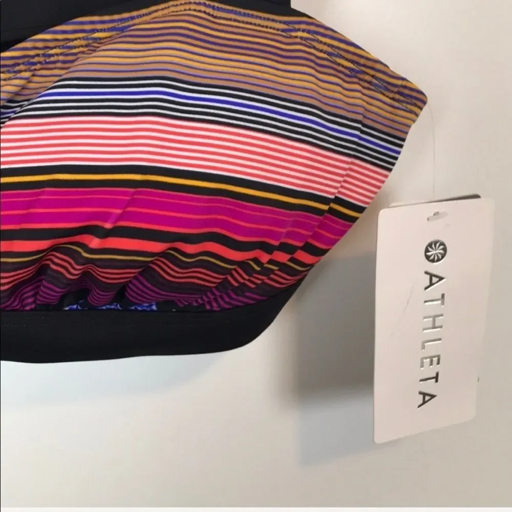 Athleta Capri Stripe Pura Bikini Top NWT